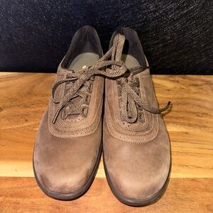 SAS Walk Easy - Lace Up Walking Shoes Woman Size 9 Chocolate Brown Leather